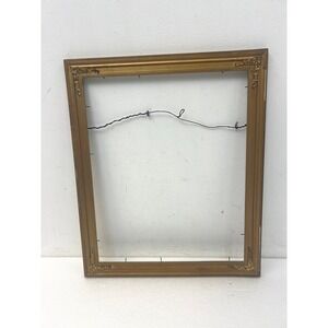 Antique Gold Gilt Picture Frame Ornate Vintage Wood Victorian Decor Fits 13x16